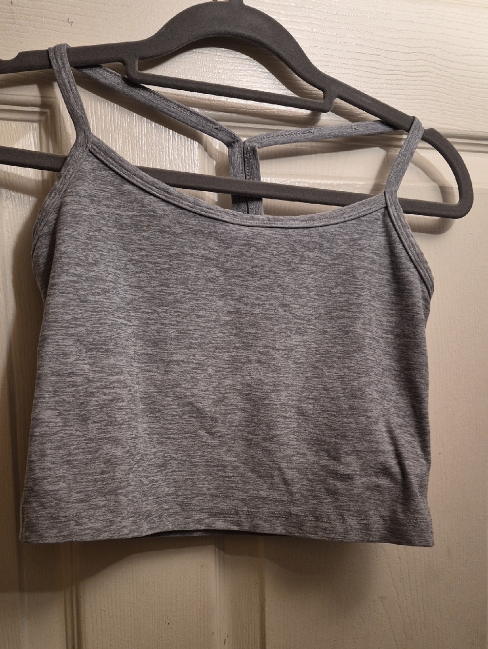 Beyond Yoga Heather Gray Cropped Camisole Tank